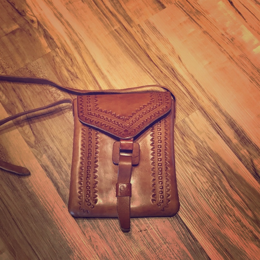 Genuine leather crossbody